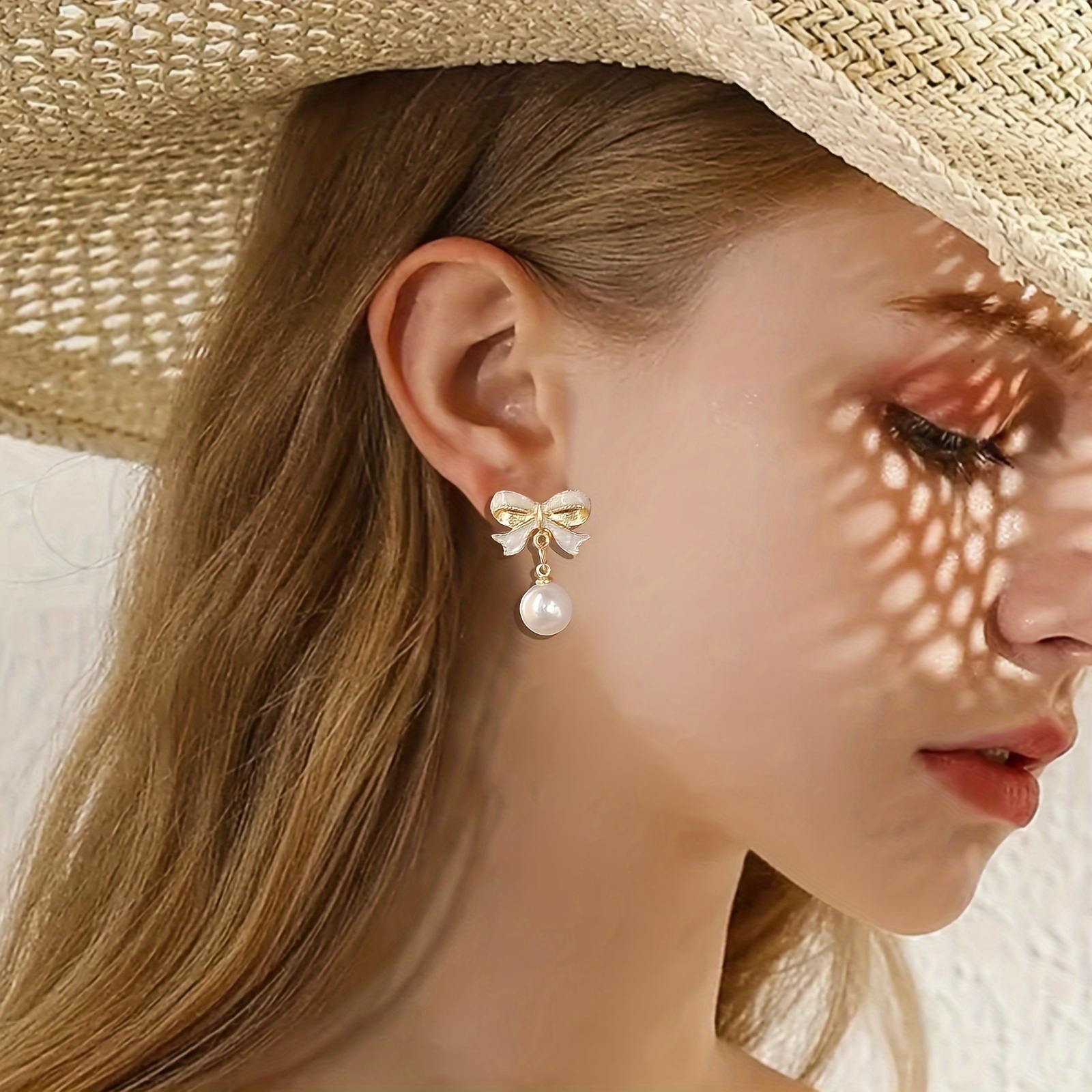 Drop Shaped Bow Earrings for All Seasons - Stud and Hoop Earrings Set